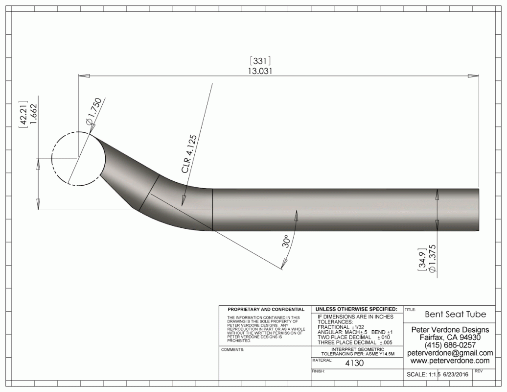 PVD-bent-seat-tube