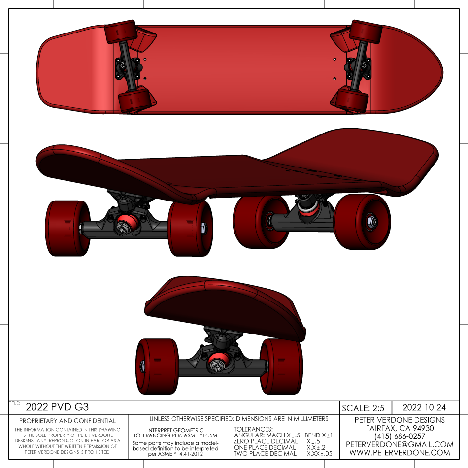 The adult skateboard  Peter Verdone Designs